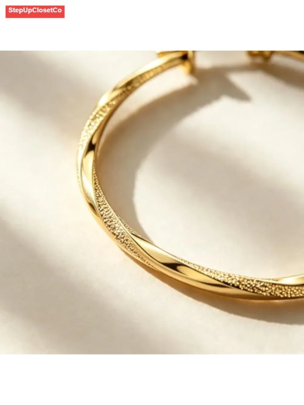14K Gold Plated Twisted Hoop Earrings Lightweight Rope Design 30mm 45mm